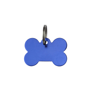 Placa de Aluminio Hueso Pequeño Azul