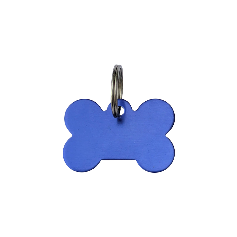 Placa de Aluminio Hueso Pequeño Azul 1