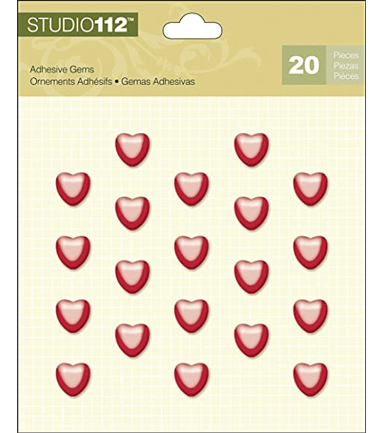 Studio 112 Heart Adhesive Gems