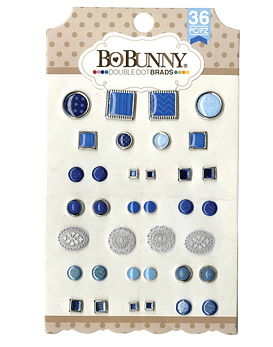 BoBunny Brads tonos azules