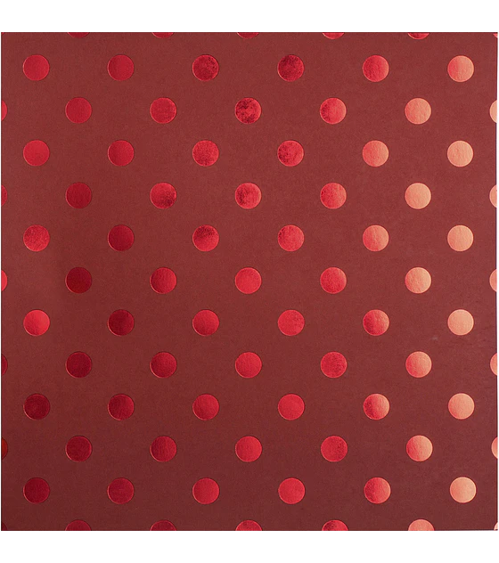 American Crafts Cardstock con Foil Color Rojo