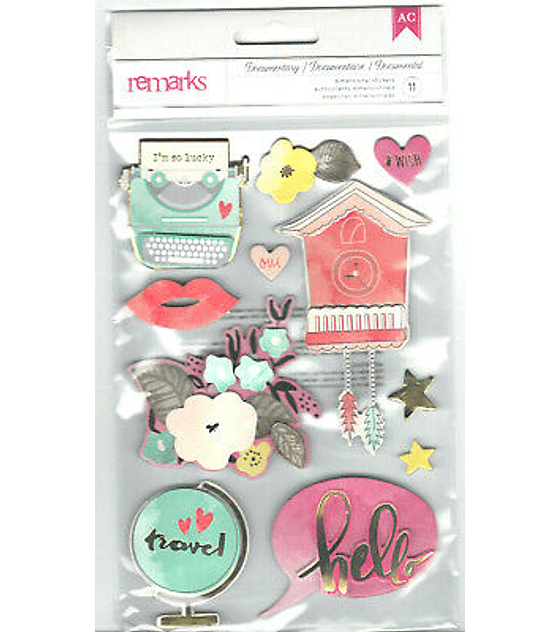American Crafts Remarks Stickers Dimensionales Documentary
