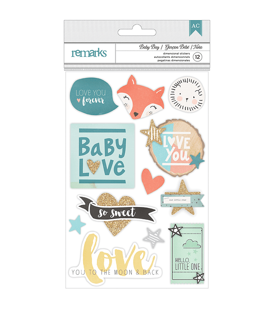AC Remarks Stickers 3D Baby Boy