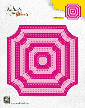 Nellie's Multi Frame Die Stitched Cornerless Squares