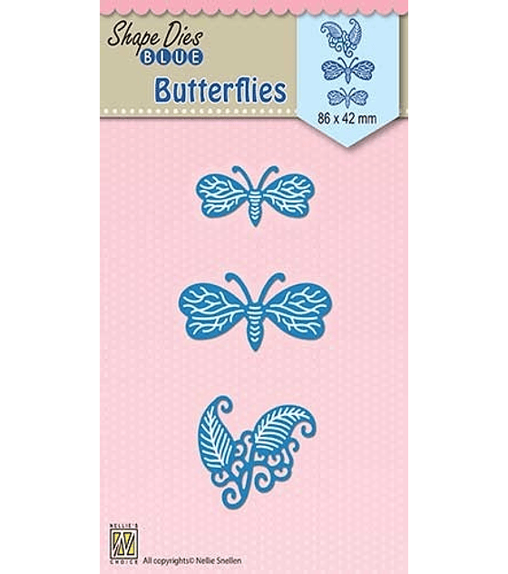 Shape Dies Blue Butterflies