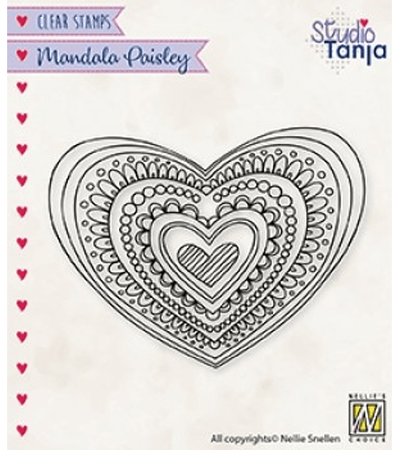 Nellie's Timbre Paisley Heart
