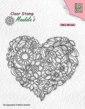 Nellie's Timbre Flower Heart