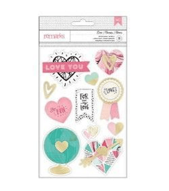 AC Remarks Stickers dimensionales Love