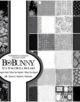 BoBunny Tuxedo and Tiara Paper Pad 30x30cm