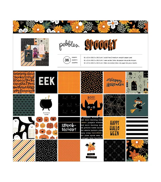 Pebbles Spooky Paper Pad 30x30cm