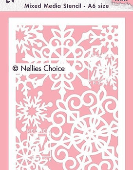 Stencil  A6 Large Snowflakes