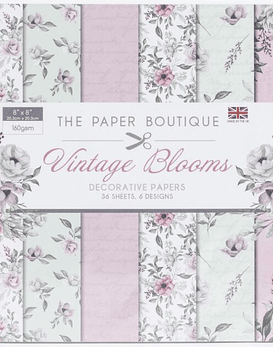 The Paper Boutique Block de papeles 20x20cm Vintage Blooms