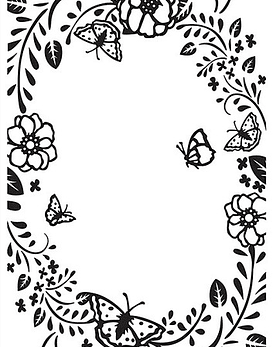 HS Butterfly rectangle Frame