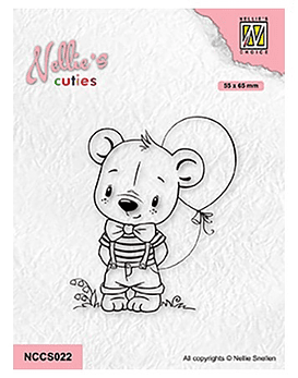 Nellie's Clear Stamp Boy with Balloon