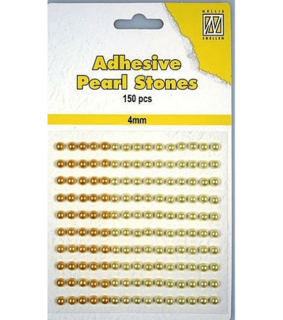 Medias Perlas adhesivas tonos amarillos