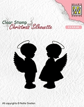 Nellie's Clear Stamps Angel girl and Boy