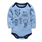 Bodys Manga Larga Niño 0/3 a 18/24 meses 100% algodón - Miniatura 2