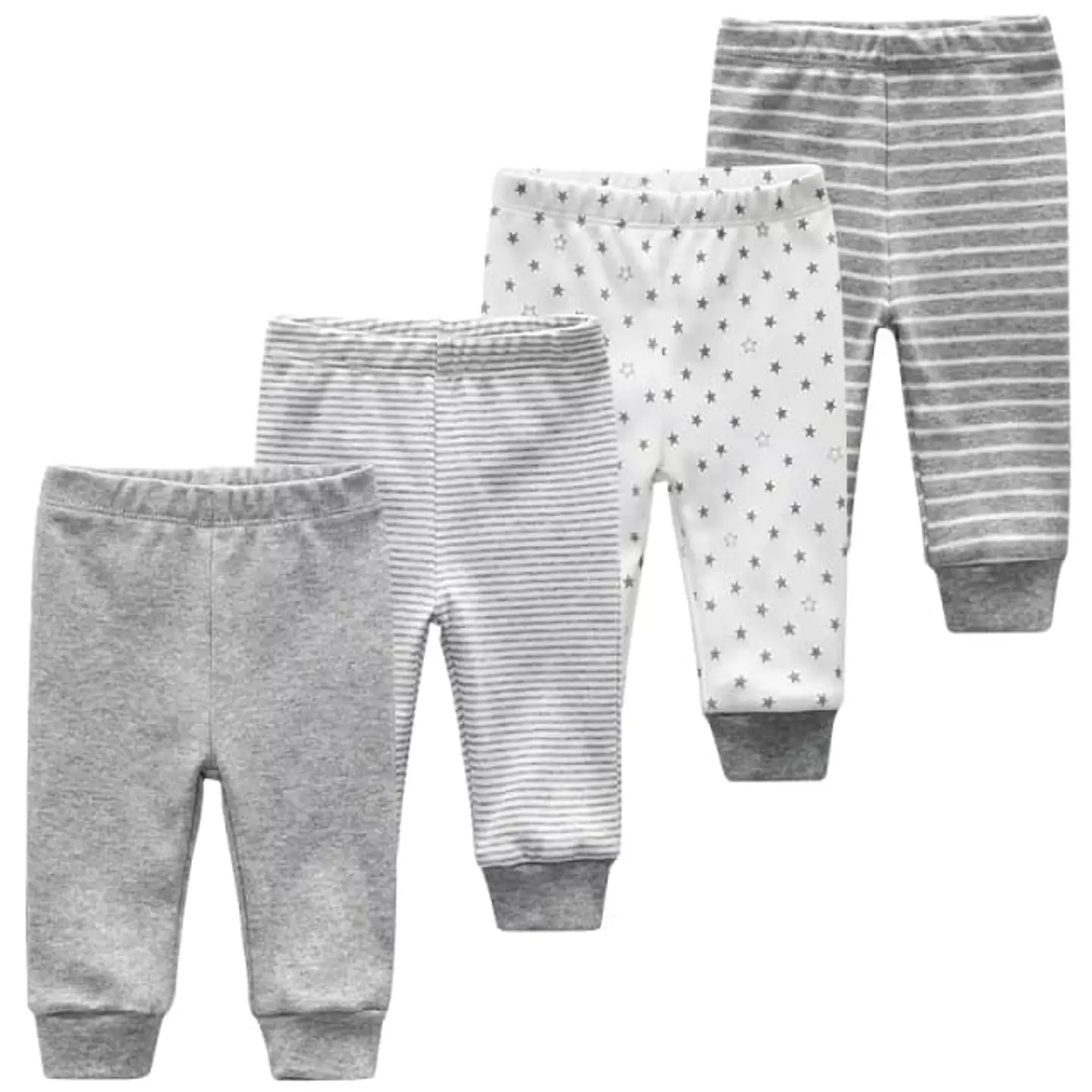 Set 4 Pantalones sin pie 100% algodón  3