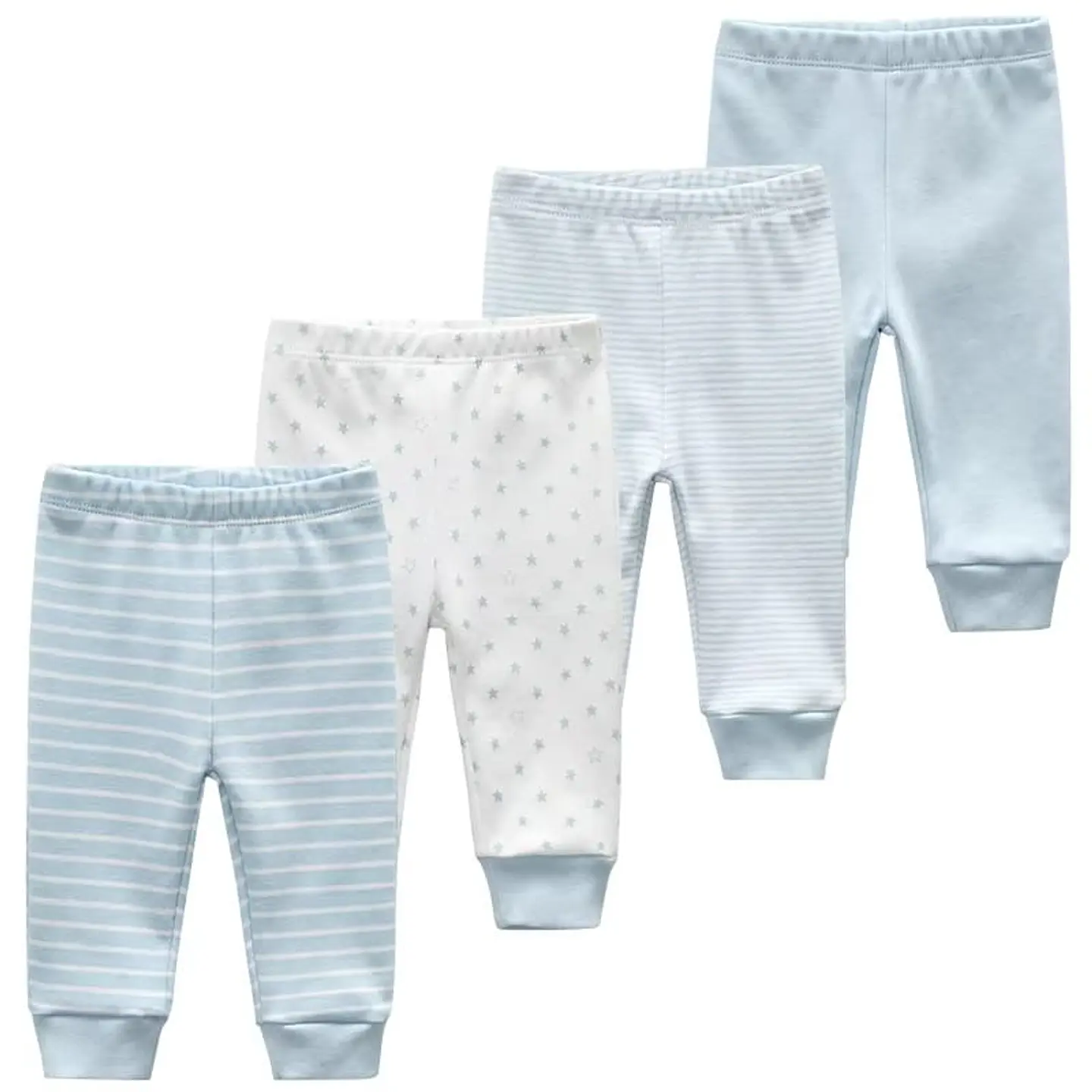 Set 4 Pantalones sin pie 100% algodón  2