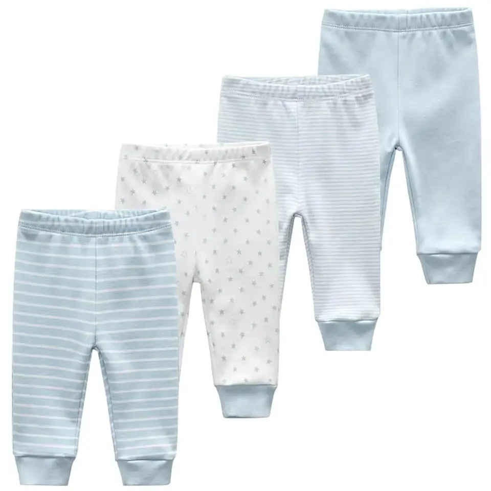 Set 4 Pantalones sin pie 100% algodón  2