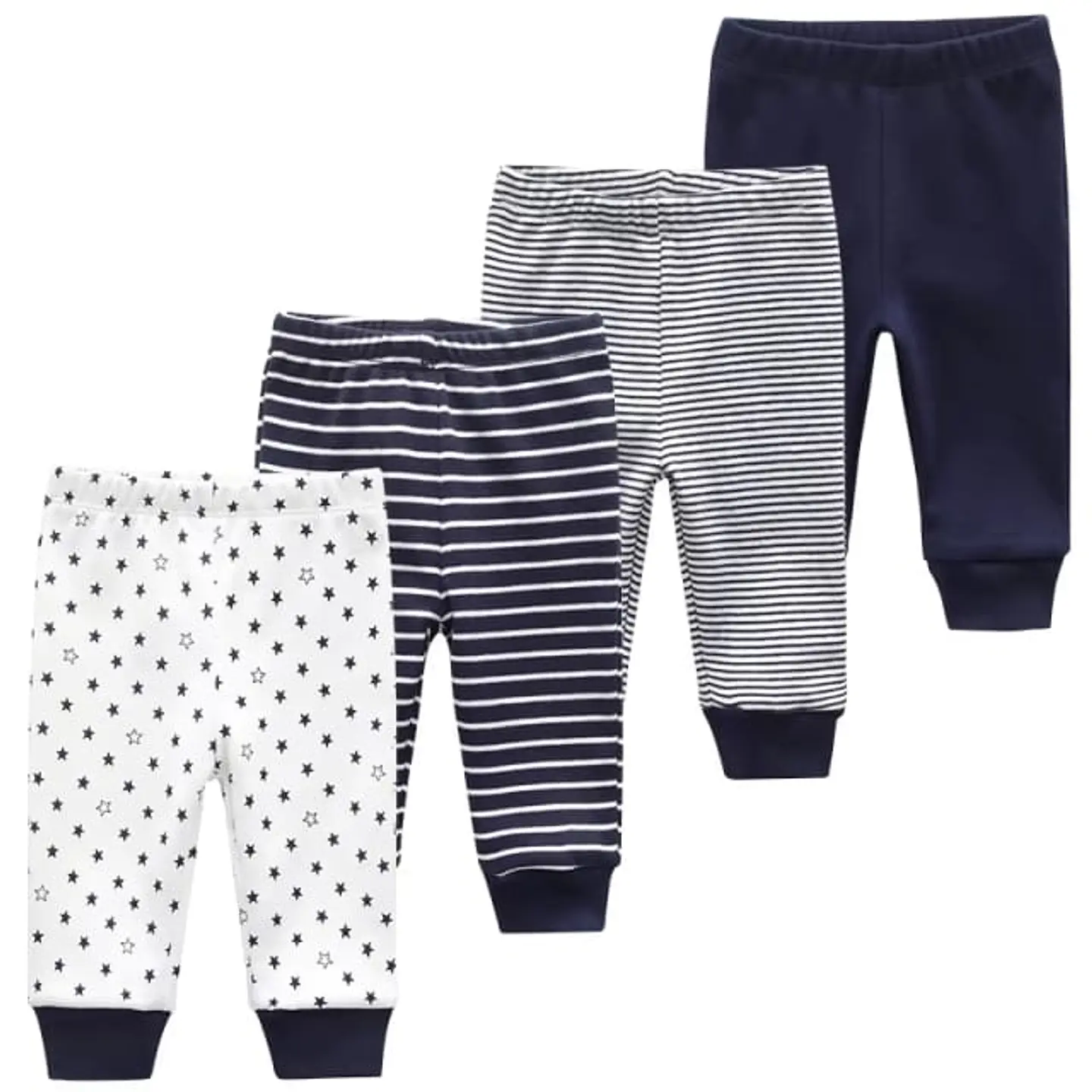 Set 4 Pantalones sin pie 100% algodón  4