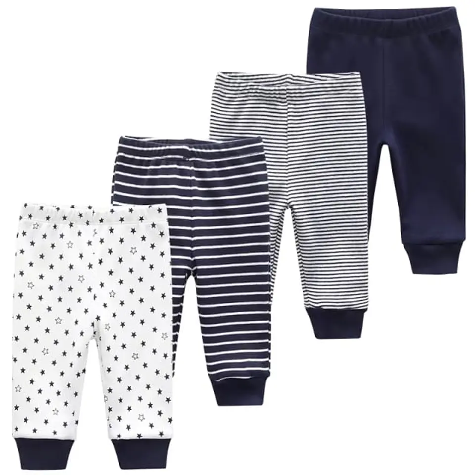 Set 4 Pantalones sin pie 100% algodón  4
