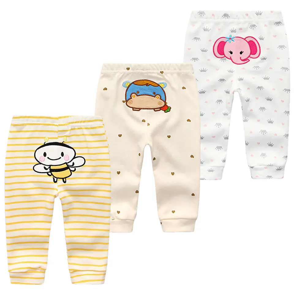 Set 3 Pantalones sin pie 100% algodón  5