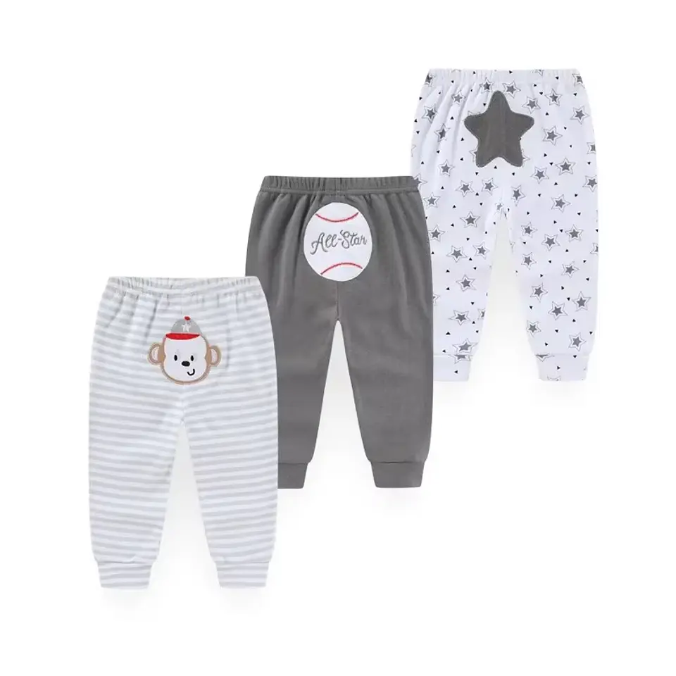 Set 3 Pantalones sin pie 100% algodón  2
