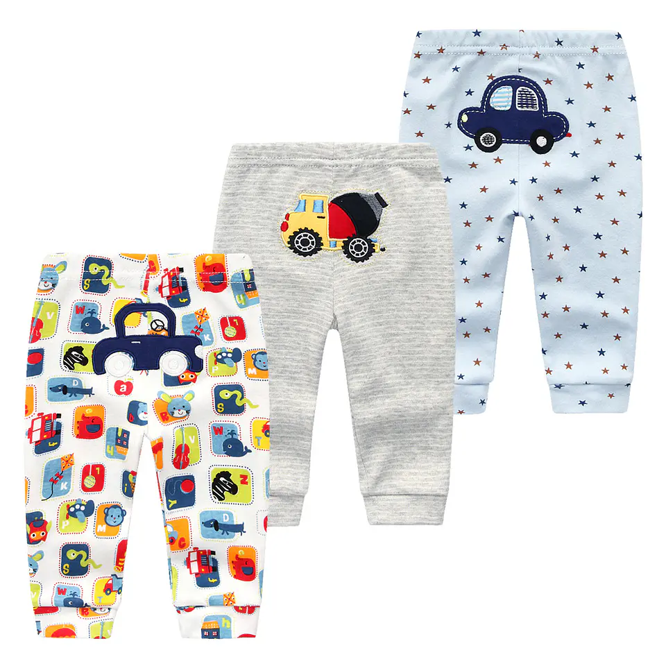 Set 3 Pantalones sin pie 100% algodón  1