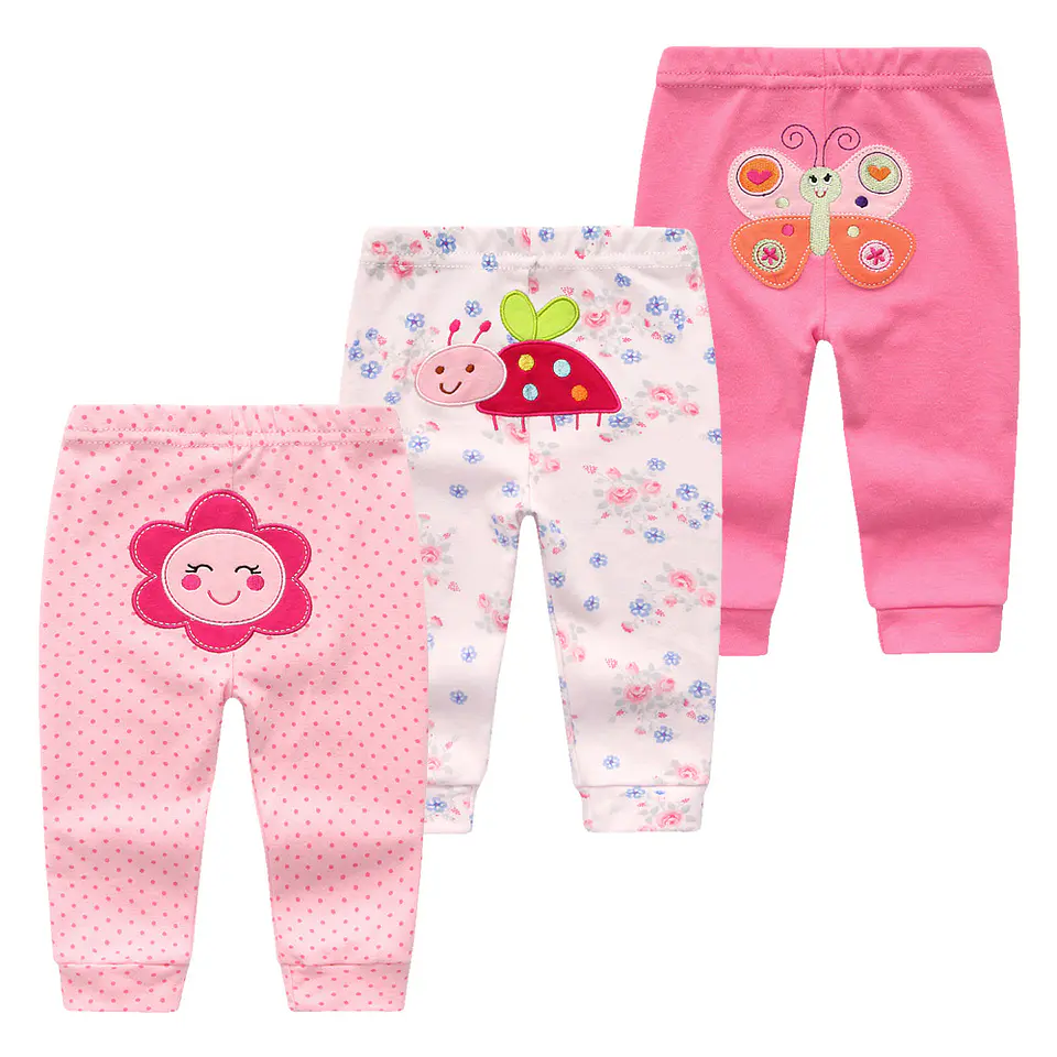 Set 3 Pantalones sin pie 100% algodón  3