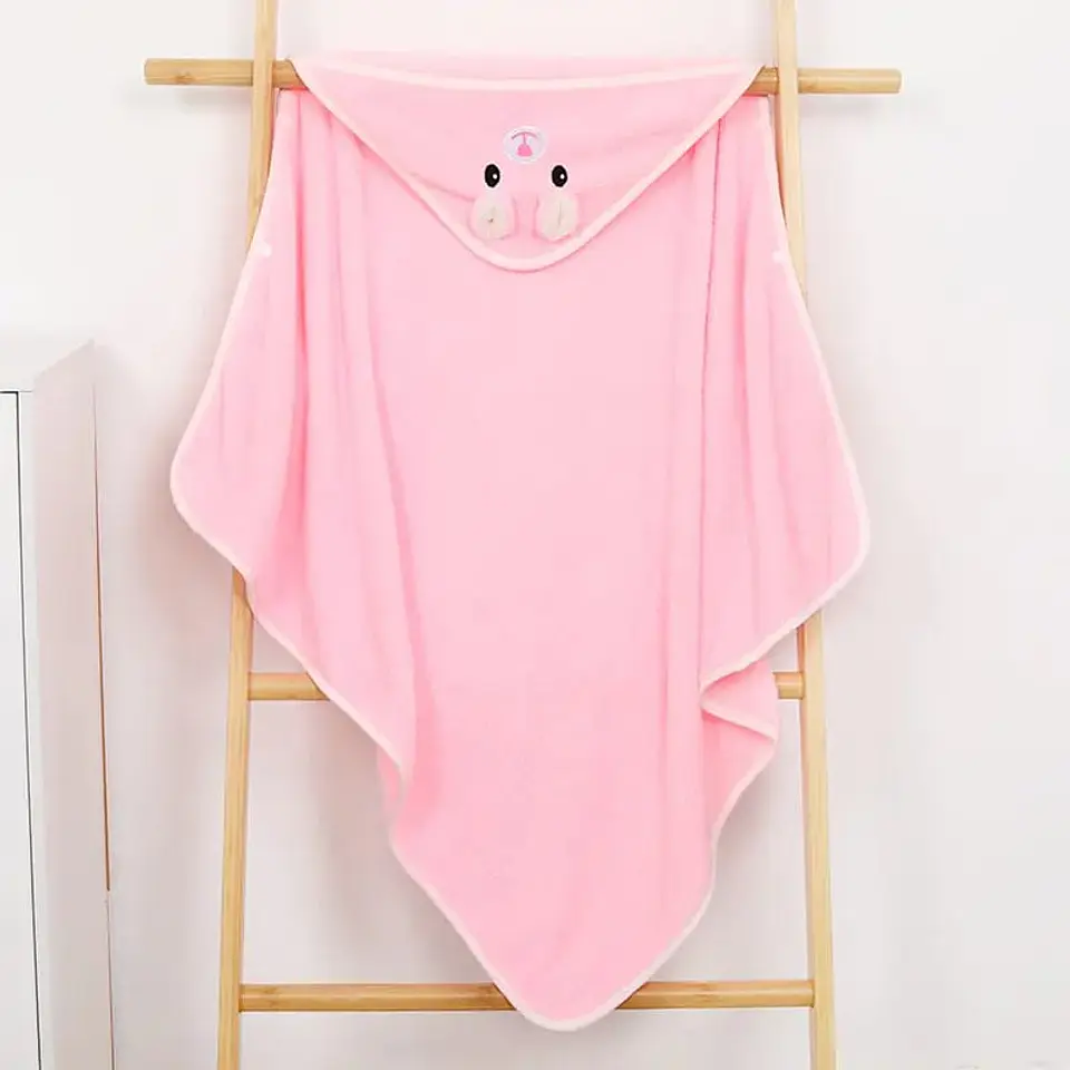 Toalla de Baño para Bebé con Capucha en Coral Fleece (Extra Suave) 4