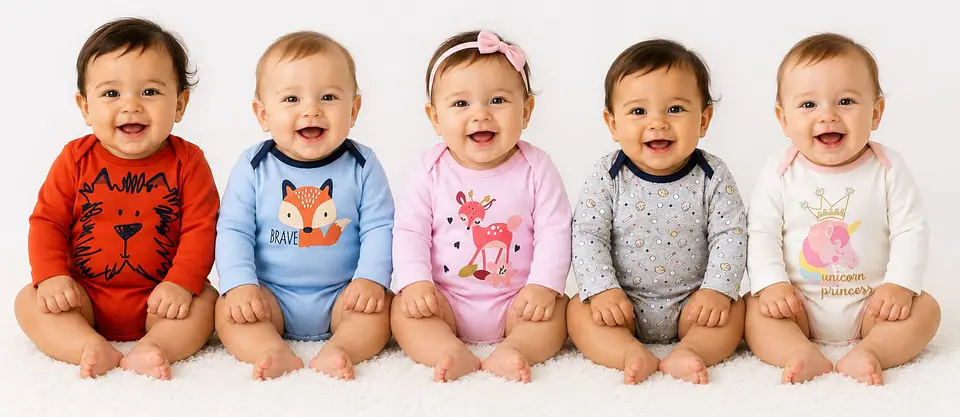 Bodys Manga Larga para bebé Niño 100% algodón  18
