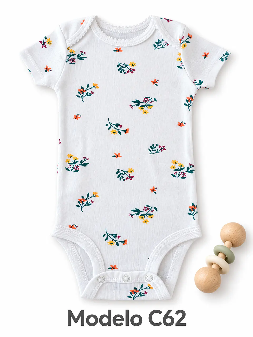 Body manga corta para niña 100% algodón 18