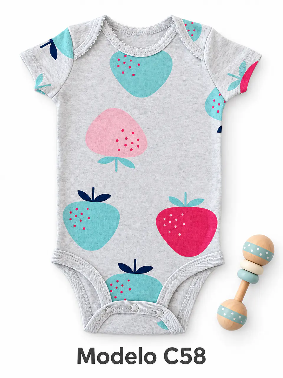 Body manga corta para niña 100% algodón 14