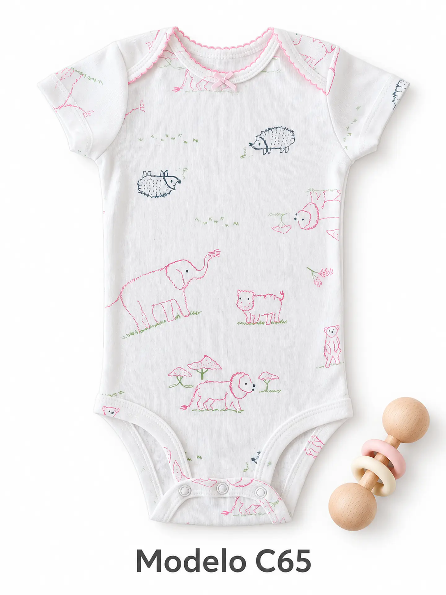 Body manga corta para niña 100% algodón 21