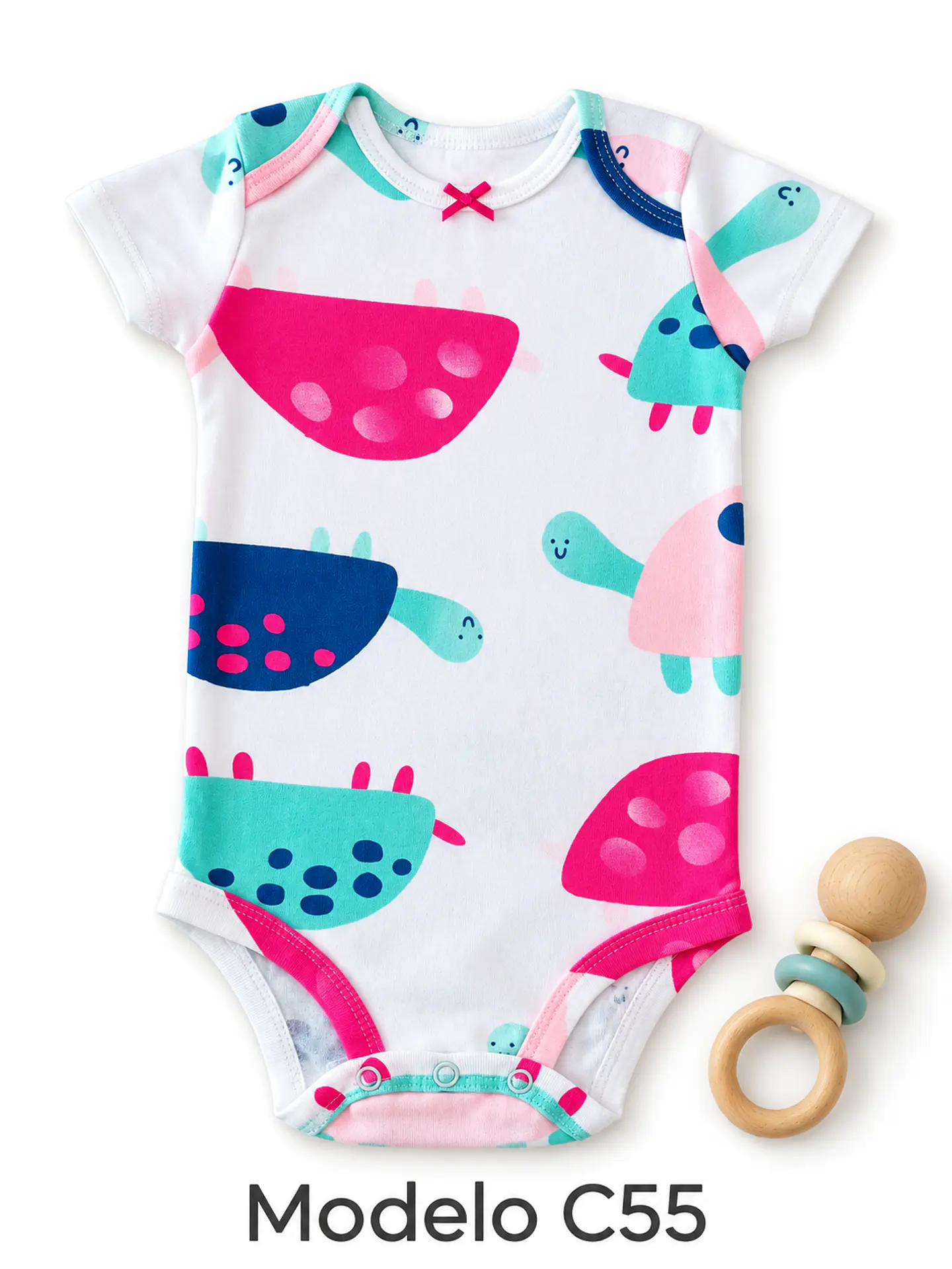 Body manga corta para niña 100% algodón 11