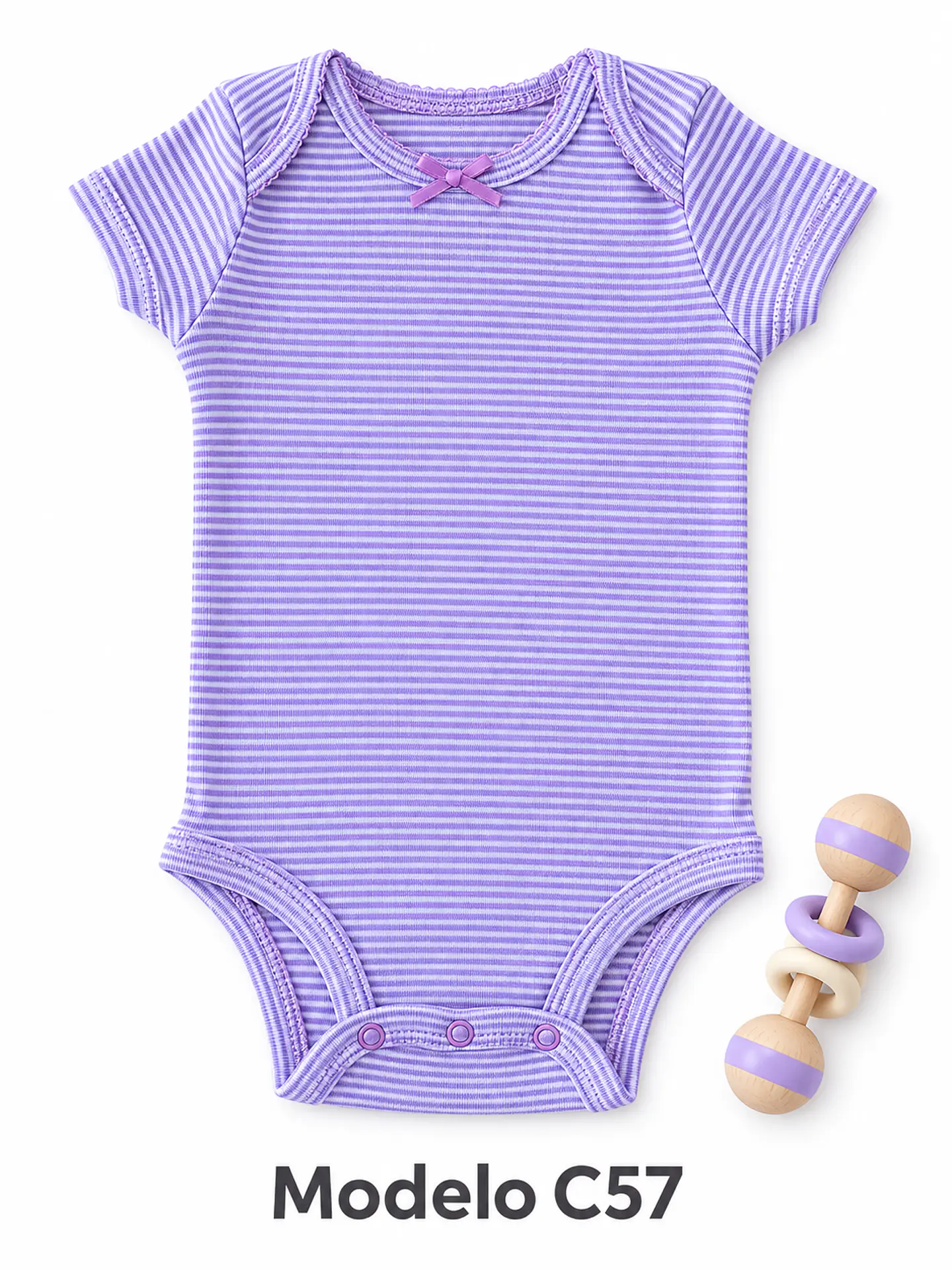 Body manga corta para niña 100% algodón 13