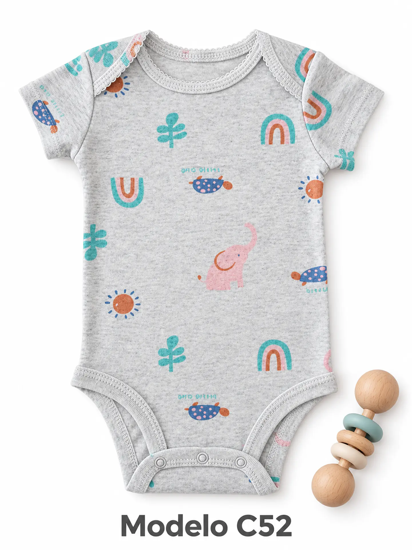 Body manga corta para niña 100% algodón 8
