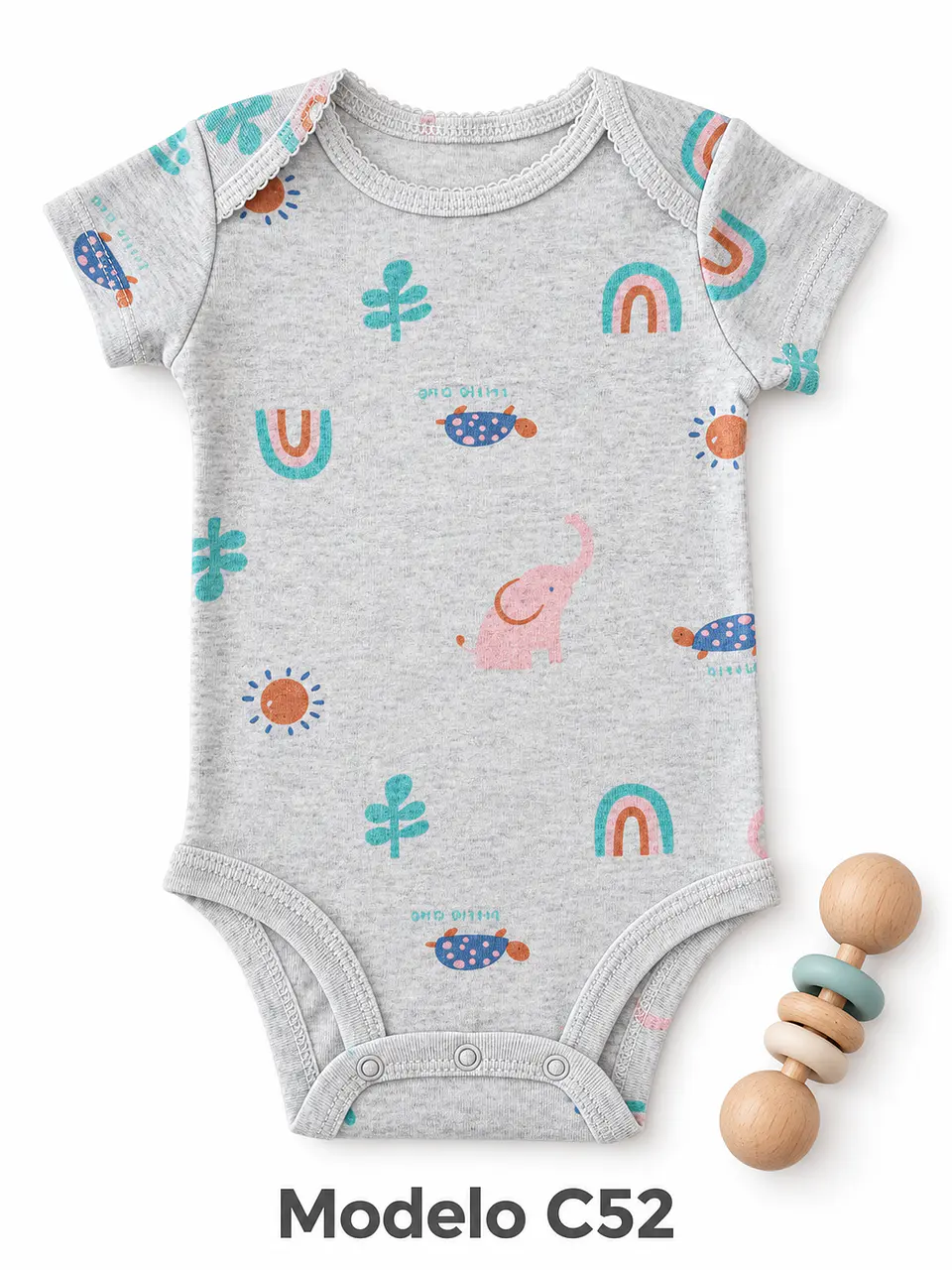 Body manga corta para niña 100% algodón 8