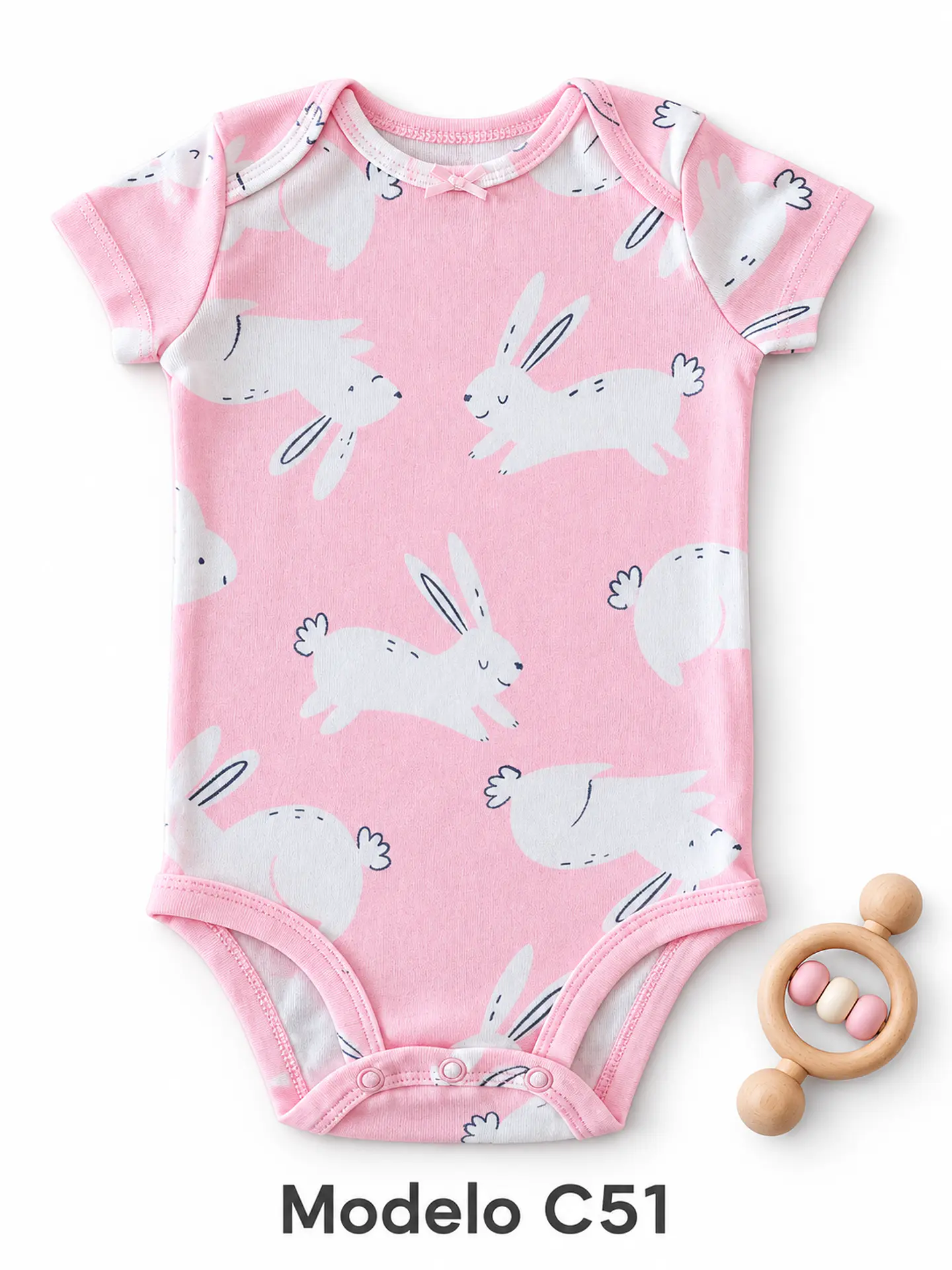 Body manga corta para niña 100% algodón 7