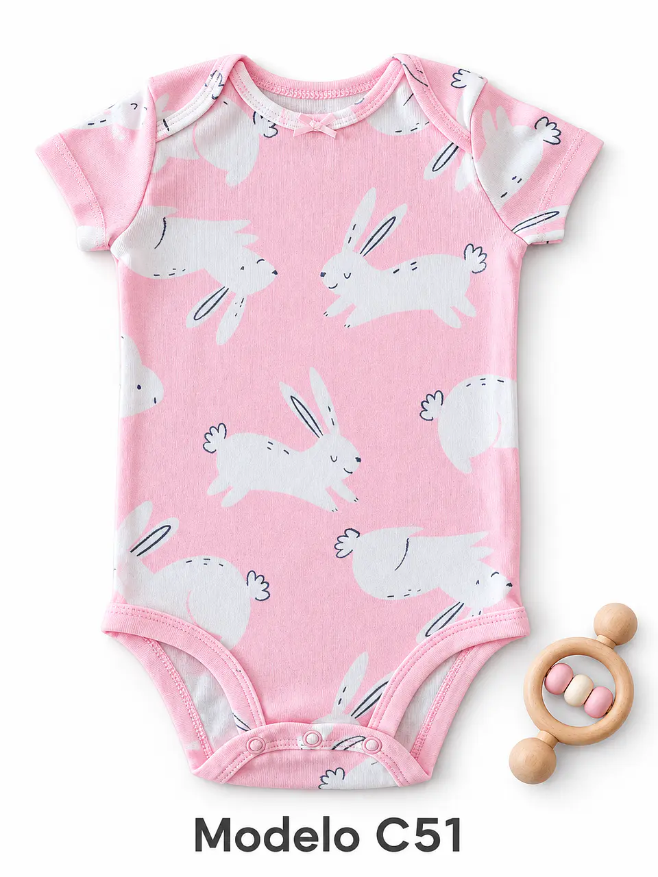 Body manga corta para niña 100% algodón 7