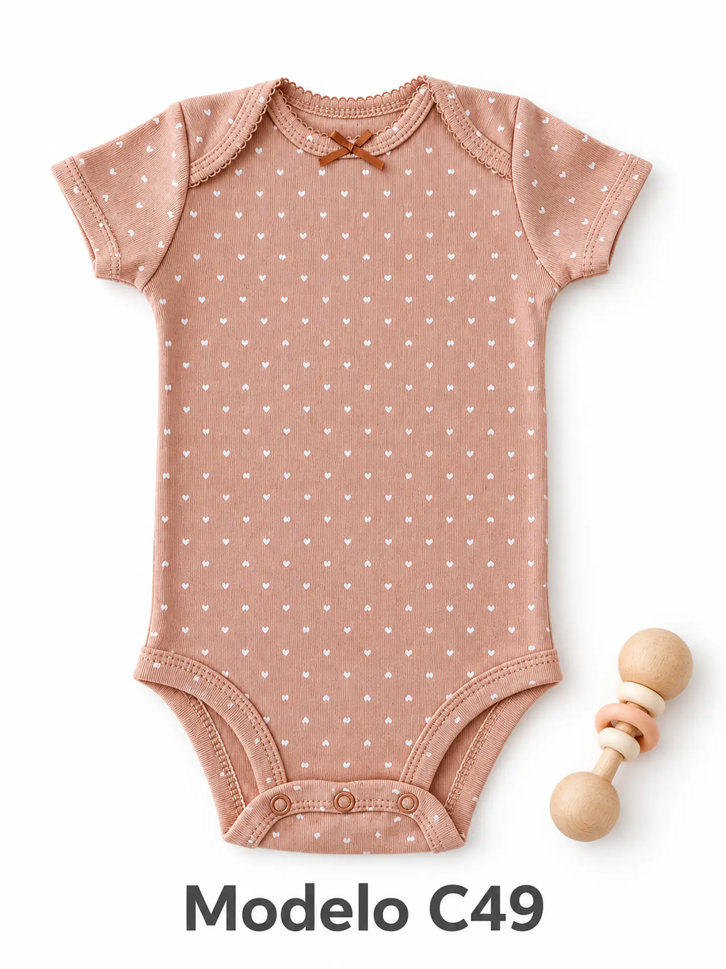 Body manga corta para niña 100% algodón 5