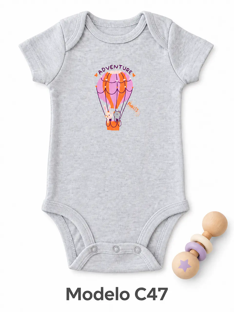 Body manga corta para niña 100% algodón 3