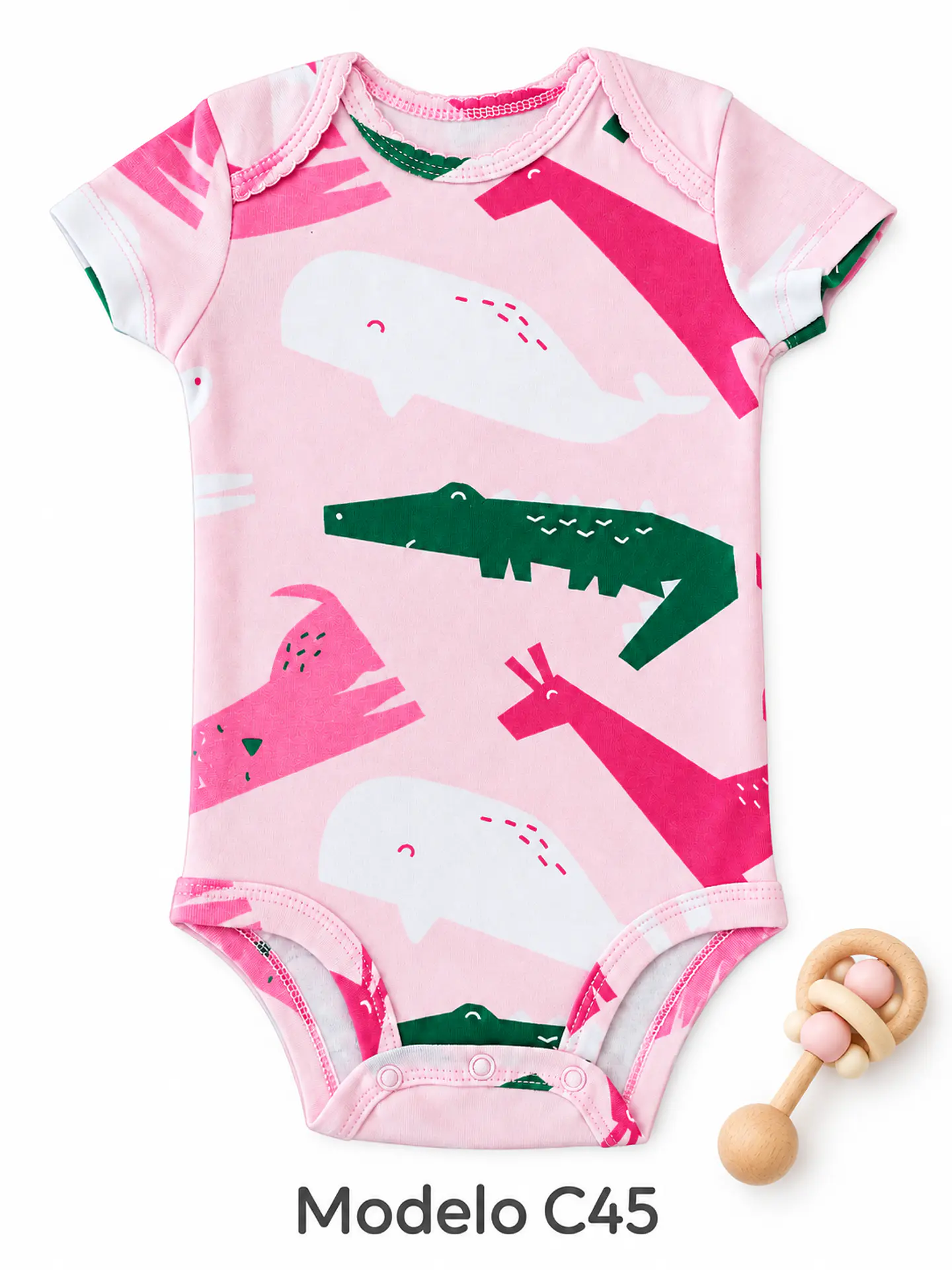 Body manga corta para niña 100% algodón 1
