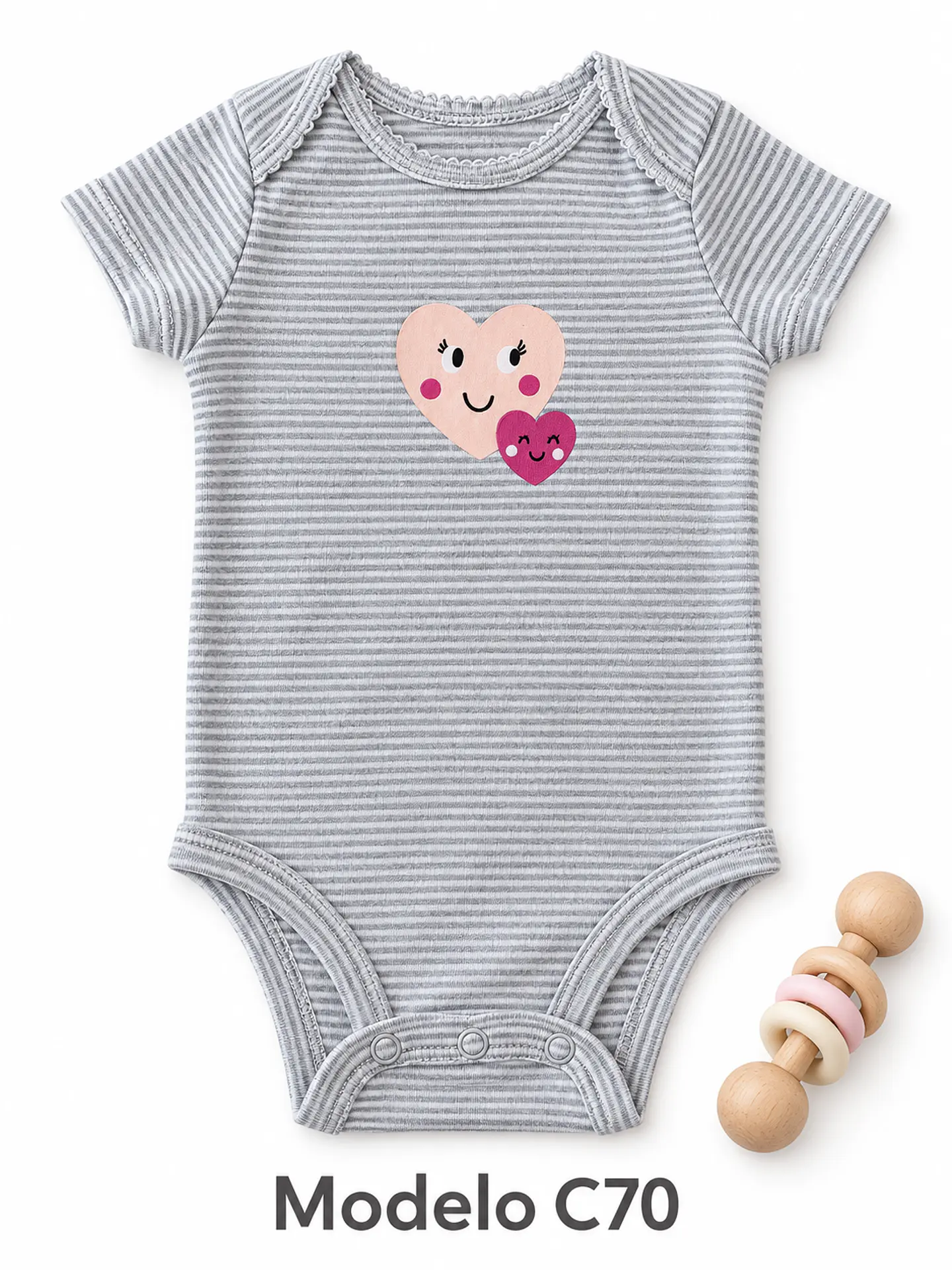 Body manga corta para niña 100% algodón 26