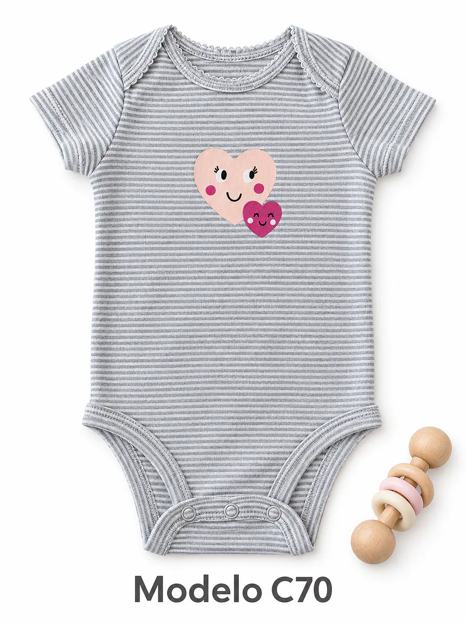 Body manga corta para niña 100% algodón 26