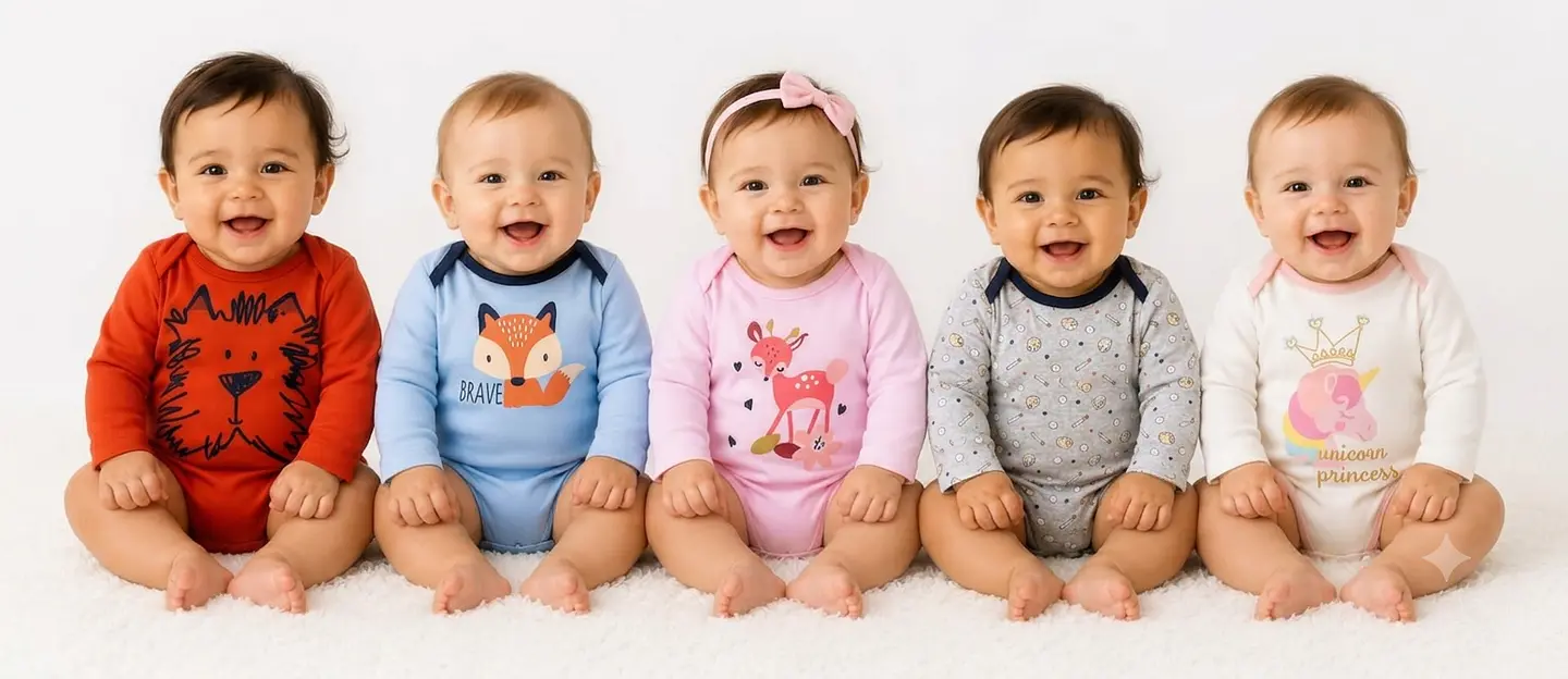 Bodys Manga Larga <div>Tallas 0/3 a 18/24 meses </div>