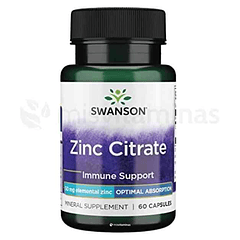 Zinc Citrate Swanson 60 Cápsulas