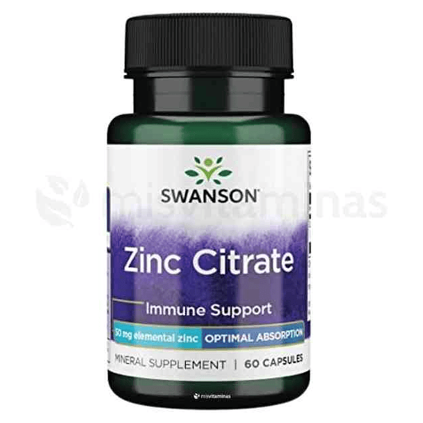 Zinc Citrate Swanson 60 Cápsulas