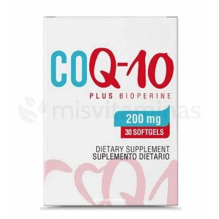 CoQ-10 Plus con Bioperine 200 mg 30 Softgels